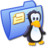 蓝色文件夹的Linux Folder Blue Linux